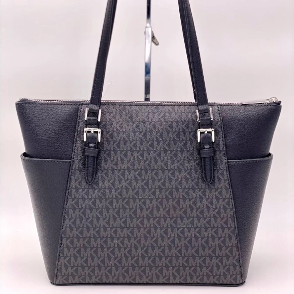 Michael Kors Charlotte Tote Shoulder Bag Black